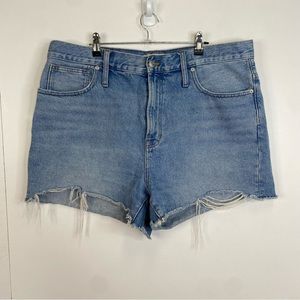 Madewell Size 33 "The Perfect Jean Short" Distressed Denim Shorts Bottoms